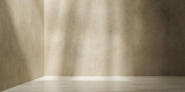Yumuşak gölgeli basit ve minimal podyum arkaplanı, 3D görüntüleme