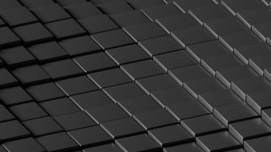 3d geometrik yapıya sahip koyu minimal arkaplan ve fütüristik desenli siyah, 3d görüntüleme