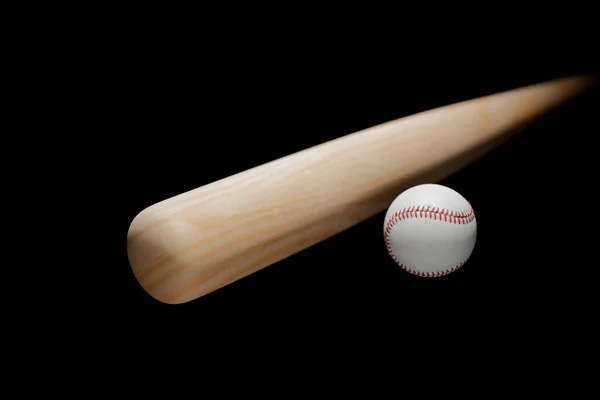 Moment Baseball Bat Hits Baseball Rendering — Stock Photo, Image
