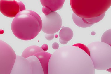 soyut pasteltone renkli küre 3d pankart arkaplan, 3d görüntüleme