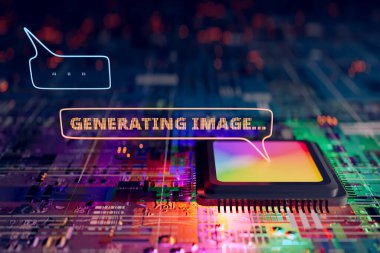 AI İşlemcisi kullanıcı tarafından istenen görüntüyü oluşturuyor, 3d görüntüleme