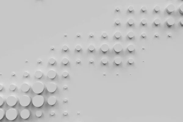 Witte Minimale Patroon Achtergrond Het Cirkel Patroon Verandert Een Geleidelijke — Stockfoto
