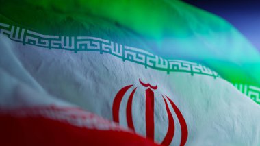 İran Ulusal Bayrağı Dalgalanıyor, 3D görüntüleme