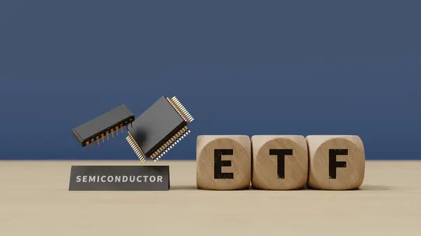 Antecedentes Introducción Semiconductor Etf Rendering — Foto de Stock