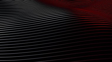 Metal dokunun arkaplanı soyut eğri deseni, 3d oluşturma