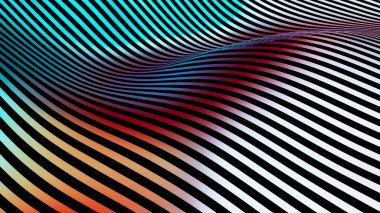 Metal dokunun arkaplanı soyut eğri deseni, 3d oluşturma