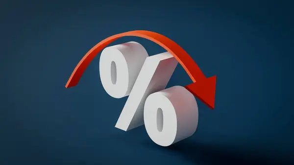 Erwartungen Zinssenkungen Nach Aussetzung Von Zinserhöhungen Darstellung — Stockfoto
