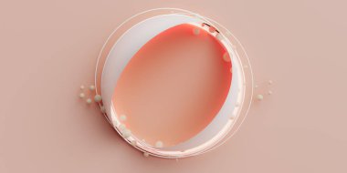 Kopyalama alanı için en küçük daire çerçevesi arkaplanı, 3d oluşturma