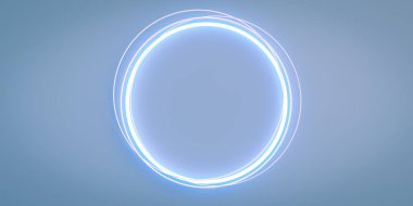 Kopyalama alanı için en küçük daire çerçevesi arkaplanı, 3d oluşturma