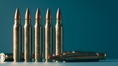 5.56 mm tüfek mermisi konsept görüntüsü, 3D görüntüleme