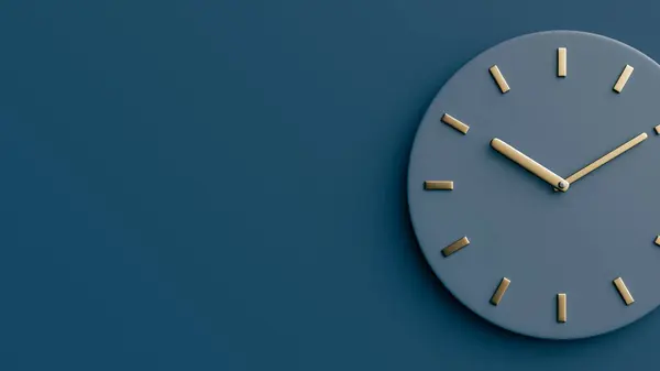 Copiar Espacio Fondo Con Reloj Minimalista Colgando Representación Wall — Foto de Stock