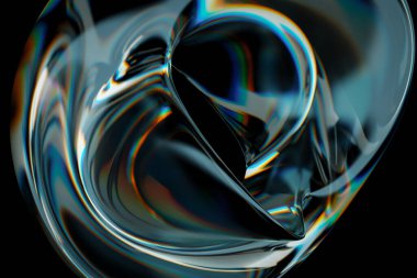 glass dispersion effect abstract background. 3d rendering clipart
