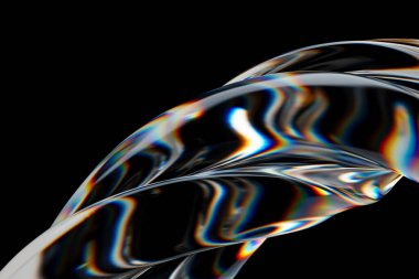 glass dispersion effect abstract background. 3d rendering clipart