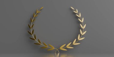 Ödül töreni uzayın arka planlarını kopyalıyor. 3d oluşturma