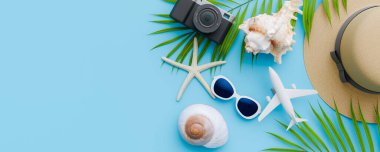 Summer Beach, Düz Yat 'ın telif alanının arka planlarını doğruluyor. 3d oluşturma