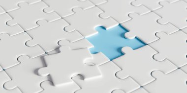 Yapbozun bir parçası kayıp 33D çizim