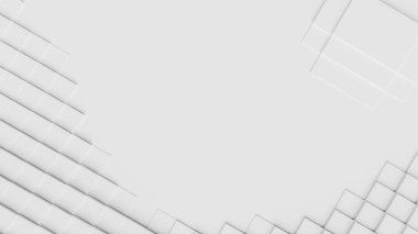 Rastgele boyutlandırılmış beyaz kareleri olan soyut bir kopyalama alanı arkaplanı