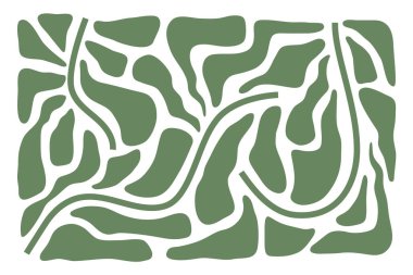 Çiçek arkaplan. Modern doğa kompozisyonu. Soyut çiçek deseni. Minimalist tarzda moda botanik sanatı. Organik arka plan. Kart, baskı, ev dekorasyonu, iç mekan için vektör illüstrasyonu