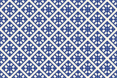 Akdeniz 'in pürüzsüz deseni. Geleneksel Portekiz Mozaiği, İtalyan tasarımı. El çizimi sembollü soyut duvar kağıdı. Menüler, markalaşma, reklamlar, yazdırma, dekor ve iç mekan için vektör illüstrasyonu