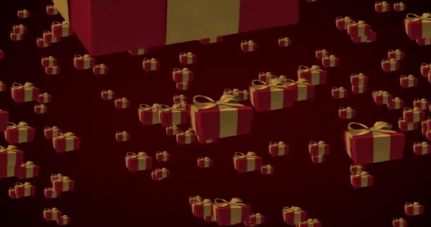 Background Black Friday Discounts Sales Campaigns Gift Box Animation 422 — Stock video
