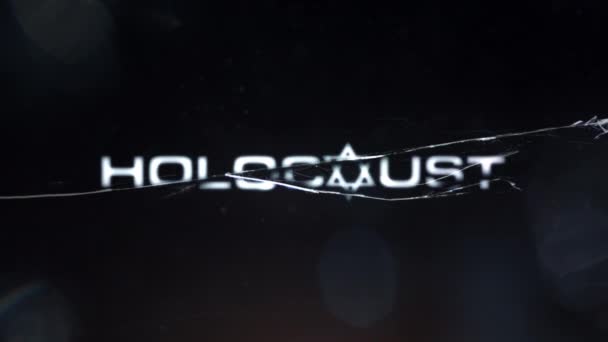 Holocaust Remembrance Day Glass Screen Cracking 422 Prores — Vídeo de Stock