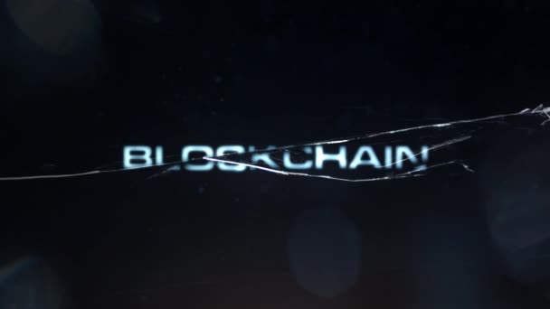Blockchain Glass Screen Cracking 422 Prores — ストック動画