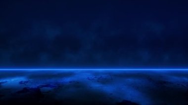 Abstract Studio Concept in Blue Color. Looped. 01.