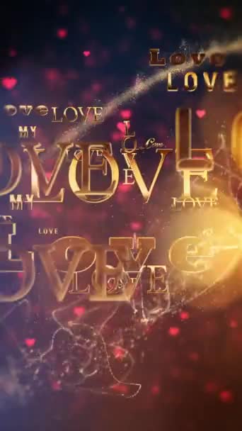 Love Happy Valentine Day Vertical 422 Prores — Stok video