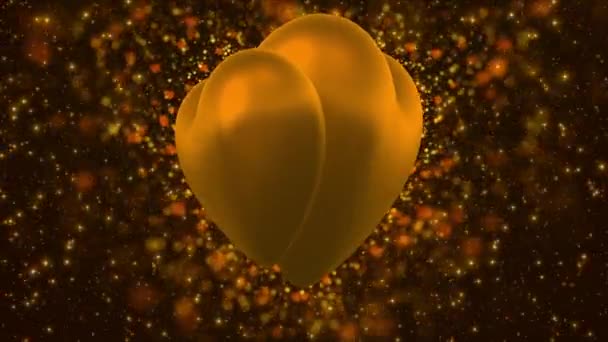 Background Valentine Day Gold 422 Prores Looped — Stock videók