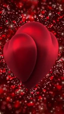 Background for Valentines Day or Wedding. Red. Vertical. 422 ProRes HQ. Looped. 02.