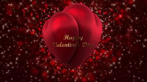 Happy Valentines Day Red 422 Prores Looped — Vídeo de Stock
