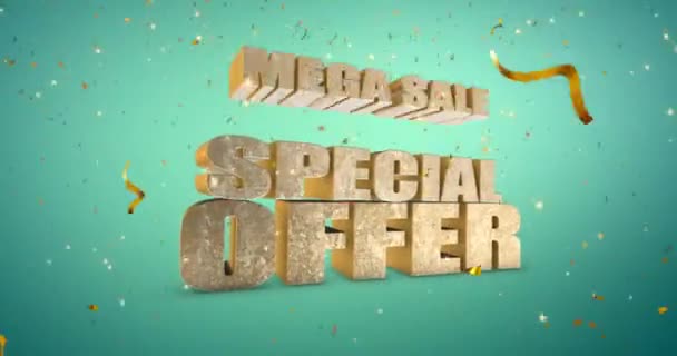 Mega Sale Special Offer Huge Title 422 Prores — Stockvideo