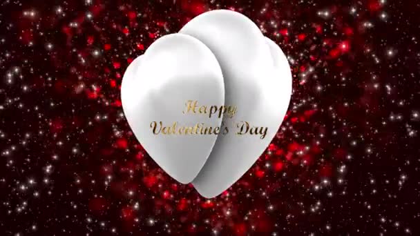 Happy Valentine Day White 422 Prores Looped — Stock video
