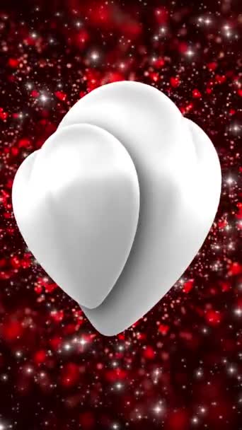 Background Valentines Day White Day Wedding Vertical 422 Prores Looped — стокове відео