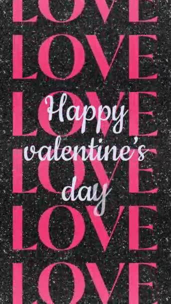 Happy Valentines Day Pink Silver 422 Prores Vertical — Stockvideo
