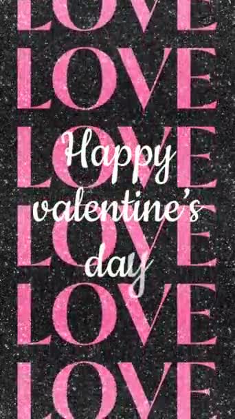 Happy Valentine Day Pink Silver 422 Prores Vertical — Wideo stockowe