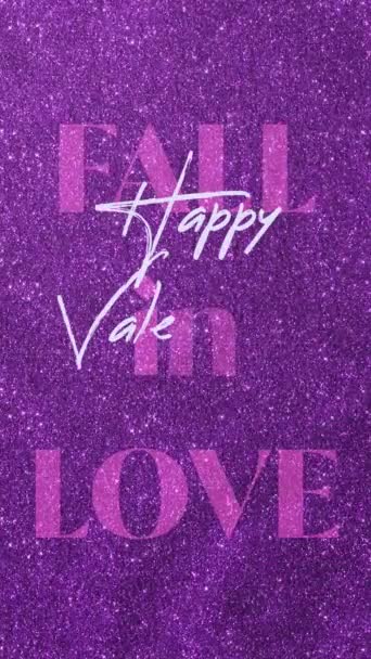 Fall Love Happy Valentine Day Vertical 422 Prores — Video Stock