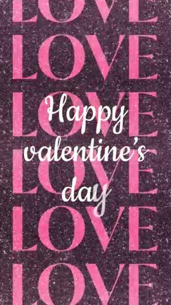 Happy Valentine Day Pink Vertical 422 Prores — Vídeo de Stock