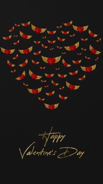 Happy Valentines Day Greeting Card 422 Prores Looped Vertical — 비디오