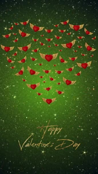 Happy Valentine Day Greeting Card Vertical 422 Prores — Stockvideo