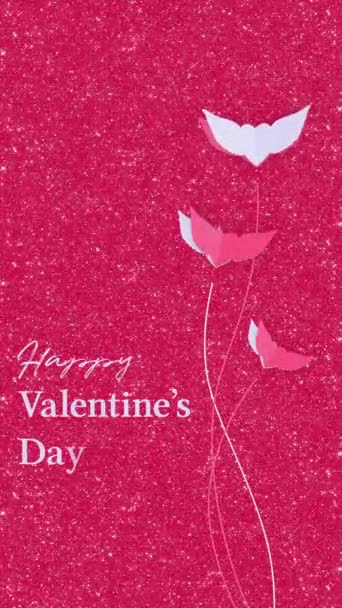Happy Valentines Day Greeting Card Vertical 422 Prores — Vídeos de Stock