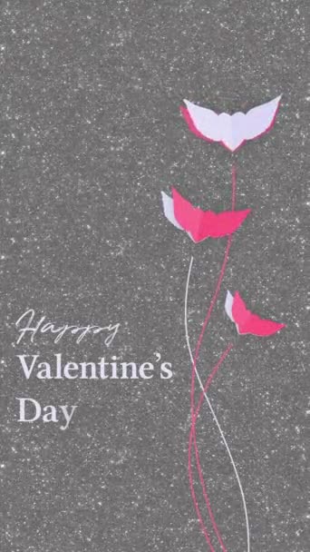 Happy Valentines Day Greeting Card 422 Prores Vertical — Wideo stockowe