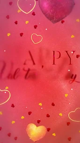 Happy Valentine Day Vertical 422 Prores — стокове відео