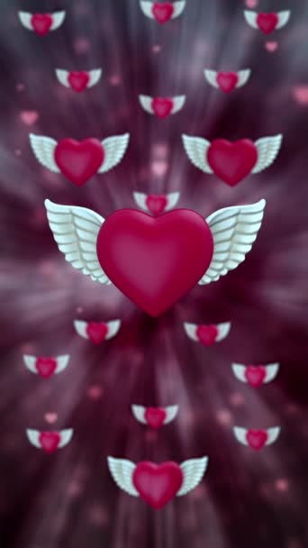 Background Valentines Day Looped Vertical 422 Prores — Stockvideo