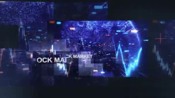Stock Market Digital Visualization Stocks Markets 422 Prores — Stockvideo