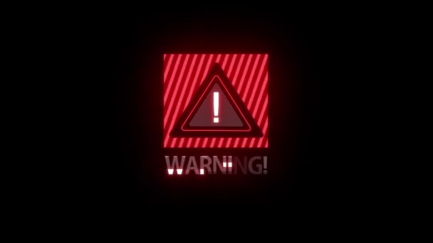 Warning Sign Alpha Channel Drag Drop 422 Prores — Wideo stockowe
