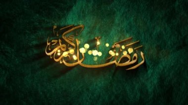 Ramadan Kareem. Greeting. Green Concept. No Text. 4K, 422 ProRes HQ. 01.