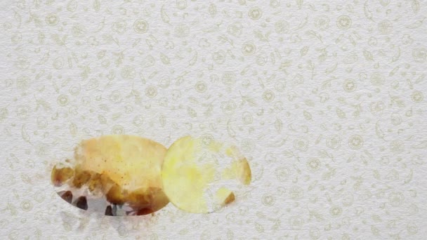 Акварельні Фрукти Овочі Картопля Текст Ціна Можуть Бути Написані Правій — стокове відео