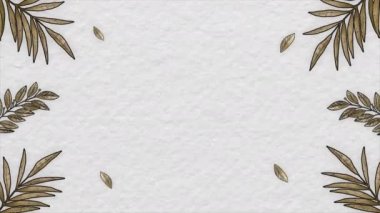 Backgrounds. Gilded Paper Plants with Stop Motion Effect. (It can also be used vertically.) 02