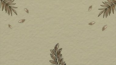 Backgrounds. Gilded Paper Plants with Stop Motion Effect. 06
